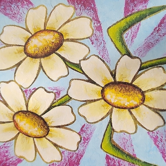 Singed Daises Painting Picture - Picture 7 of 8